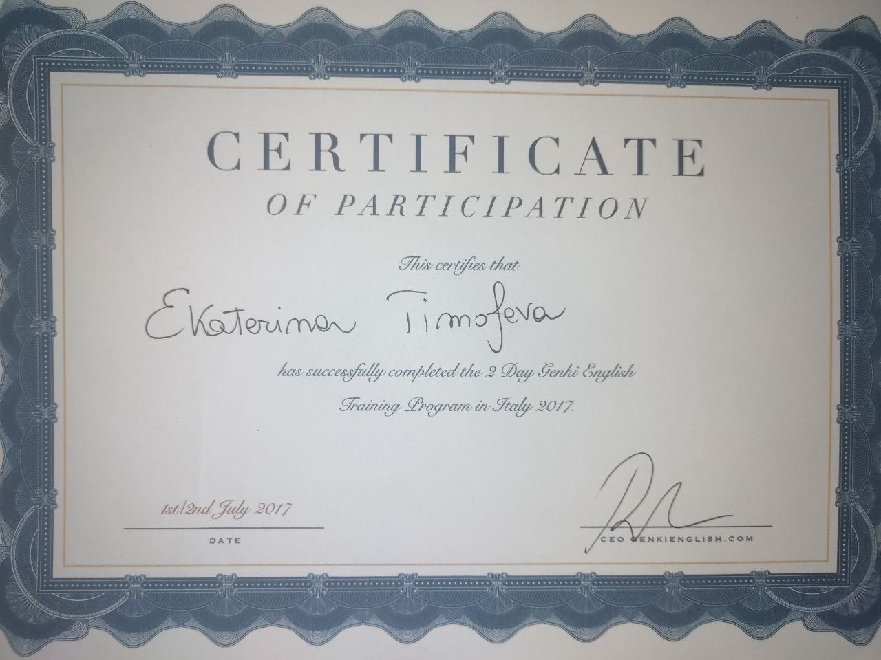 Genki English Training Program, 2017
